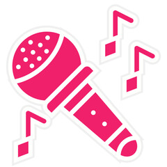 Vector Design Karaoke Icon Style