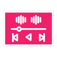 Vector Design Music Player Icon Style