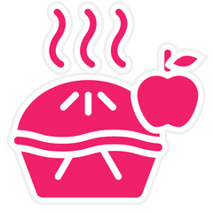 Vector Design Apple Pie Icon Style