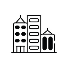 Buildings vector icon stock illustration