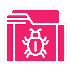 Vector Design Infected Folder Icon Style
