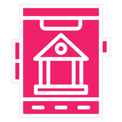 Vector Design Mobile Banking Icon Style
