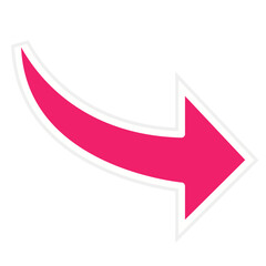 Vector Design Curved Right Icon Style