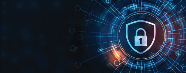 Obraz premium Cyber security circuit background