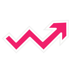 Vector Design Zigzag Arrow Icon Style