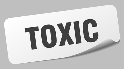 toxic sticker. toxic label