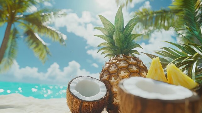 Tropical Paradise: A Coconut and Pineapple Delight