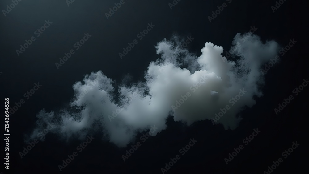 Aufkleber a single, fluffy cloud floating against a dark background. It appears to be illuminated, creating a dreamy, atmospheric aesthetic.