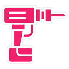 Electric Drill Vector Design Icon Style