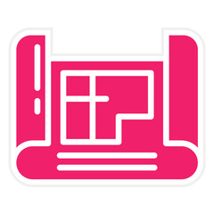 Architectural Plan Vector Design Icon Style
