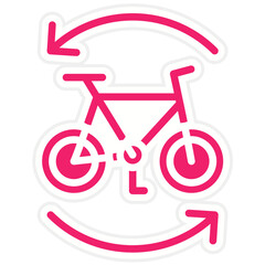 Bike Sharing Vector Design Icon Style