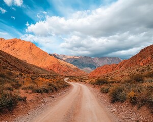 Fototapeta premium Autumn Vineyards in Cafayate Argentina with Vibrant Colors
