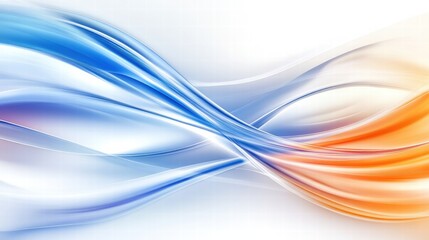 Sleek and versatile geometric design in soothing blue, warm orange, and crisp white, great for business branding and digital media