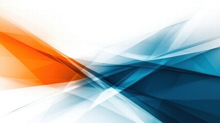 Elegant minimalist abstract background with soft translucent layers in blue, orange, and white &ndash; perfect for modern branding and professional designs