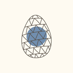 Easter egg icon. Illustration of Spring or Easter. Perfect for banner, postcard, poster, party and other decorations.
