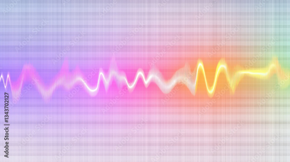 Poster abstract wave patterns in vibrant colors create a dynamic visual effect, suitable for backgrounds an