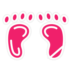 Footprints Vector Design Icon Style