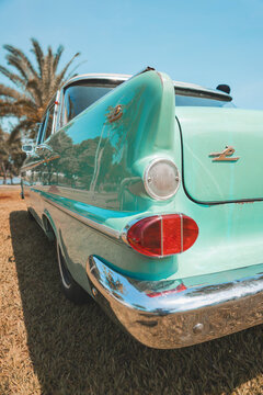 1961 Opel Kapitan vehicle on exhibition at the monthly meeting of vintage cars in the city of Londrina, Brazil.
