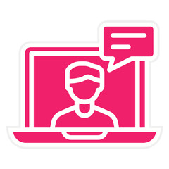 Vector Design Video Call Icon Style