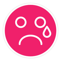Vector Design Crying Icon Style