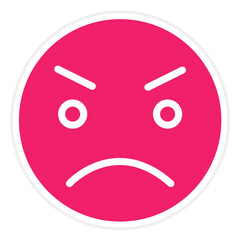 Vector Design Angry Icon Style