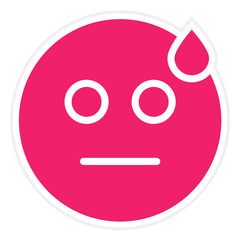 Vector Design Embarrassed Icon Style