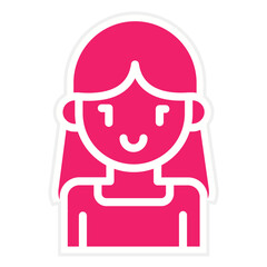 Vector Design Girl Icon Style