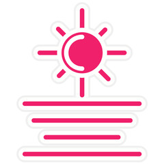 Vector Design Sunset Icon Style