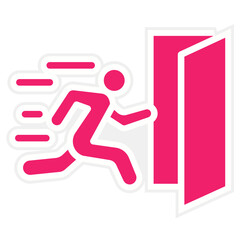 Vector Design Fire Exit Icon Style