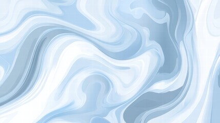 Fototapeta premium Fluid waves of blue and white with a soft marble texture, high-resolution abstract art for commercial projects