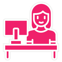 Vector Design Information Desk Icon Style