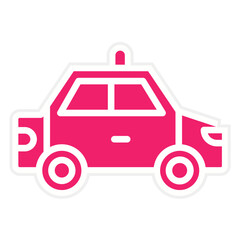 Vector Design Police Car Icon Style