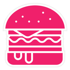Vector Design Cheese Burger Icon Style