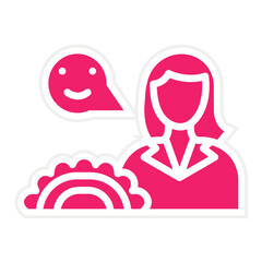 Vector Design Food Vendor Female Icon Style