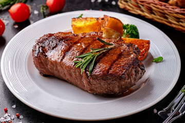 beef steak with vegetables