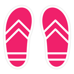 Vector Design Flip Flops Icon Style