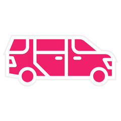 Vector Design Minivan Icon Style
