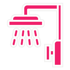 Vector Design Shower Head Icon Style
