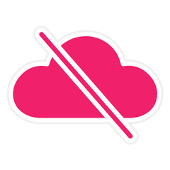 Vector Design Cloud Inaccessible Icon Style