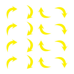 set of curve arrows icon design illustration
