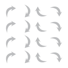 set of curve arrows icon design illustration