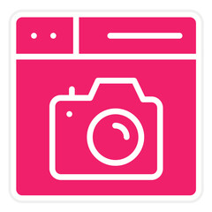Vector Design Camera Website Icon Style