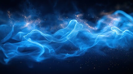 Abstract swirling blue energy