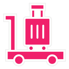 Vector Design Luggage Cart Icon Style