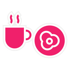Vector Design Break Fast Icon Style