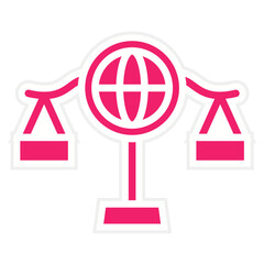 Vector Design Global Law Icon Style