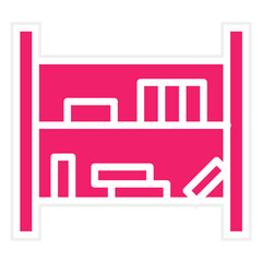 Vector Design Bookcase Icon Style