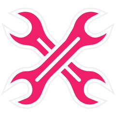 Vector Design Wrench Icon Style