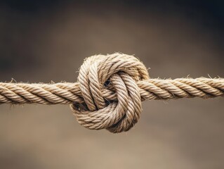 Intricate Close-Up of a Beautifully Tied Knot Showcasing Textures and Patterns Against a Soft Natural Background with Subtle Lighting and Depth