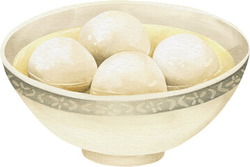 watercolor tangyuan